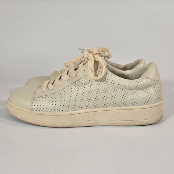 L Steve Madden Dodger Sneaker Women's Cream Beige Size 9 Neutral Vintage Vibe - Picture 5 of 8